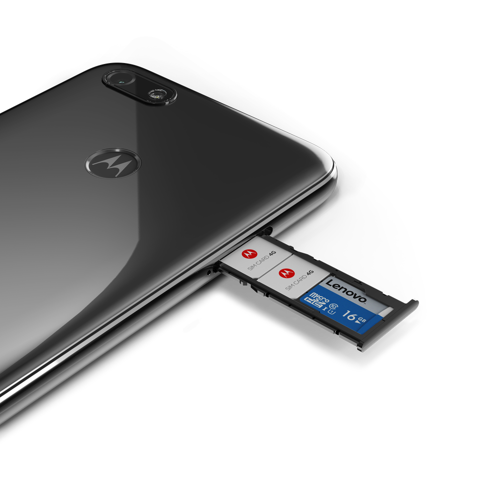 Moto E6 Play tem suporte a cartão microSD de até 256 GB — Foto: Divulgação/Motorola