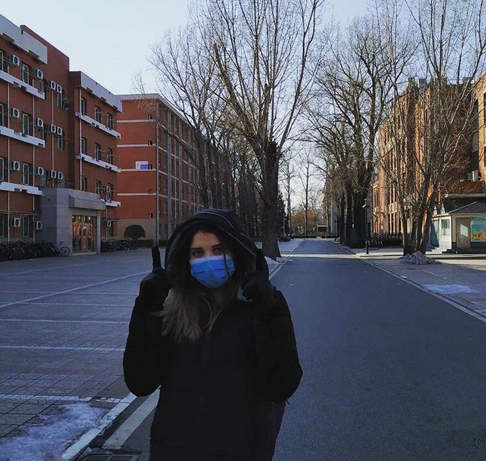 Rafaela comprou passagem na segunda-feira (27) e embarcou na terça em Pequim — Foto: Arquivo pessoal/Rafaela Felix