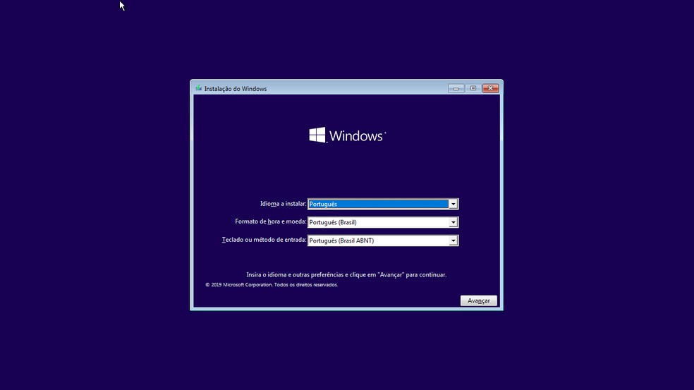 A partir daqui, o processo de configuração segue o padrão do Windows 10 — Foto: Reprodução/Filipe Garrett