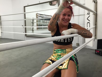 Cris Cyborg; treino; Los Angeles (Foto: Evelyn Rodrigues) Cris Cyborg; treino; Los Angeles (Foto: Evelyn Rodrigues)