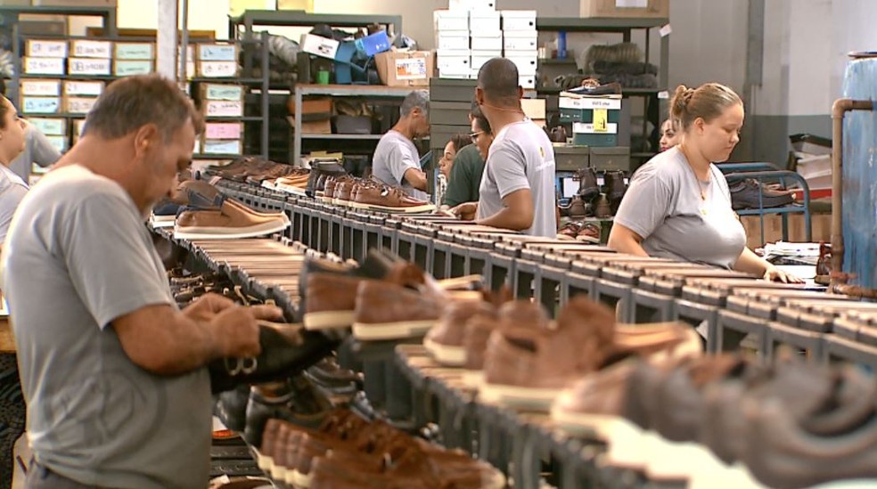 Indústria de calçados em Franca (SP) — Foto: Arquivo Cedoc/EPTV