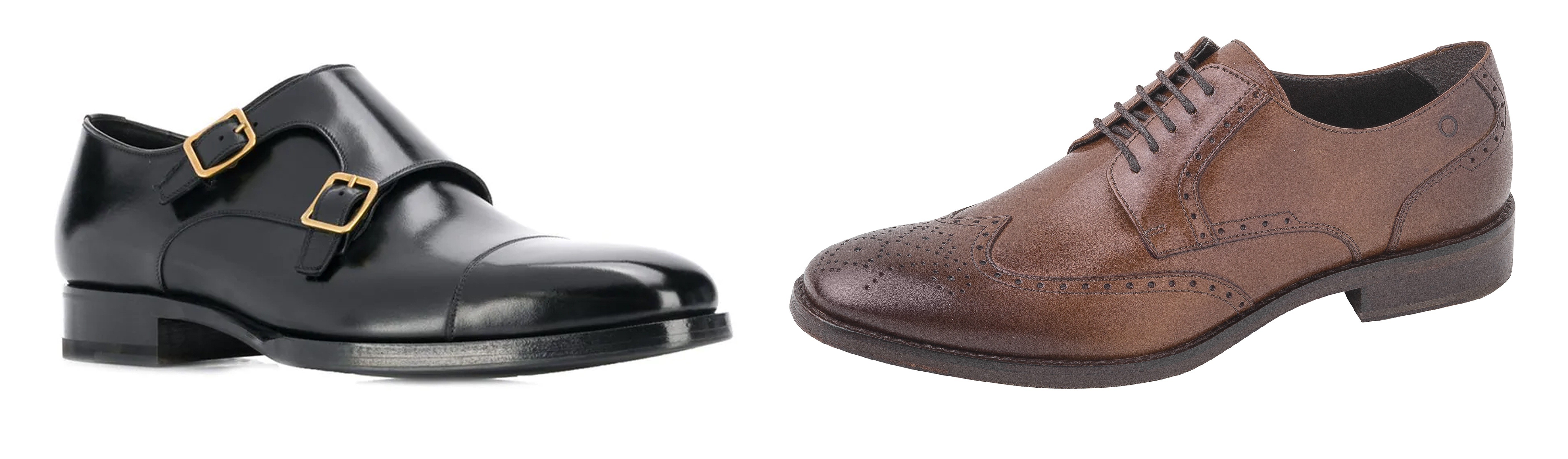 Sapato, Tom Ford, R$ 9.660, e sapato, Democrata, R$ 400 (Foto: Divulgação)