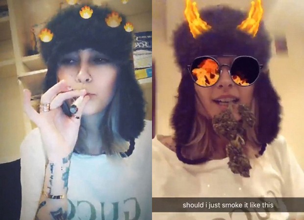 Paris Jackson recentemente postou vídeos fumando e com pedaços de maconha na boca (Foto: Reprodução/Instagram)