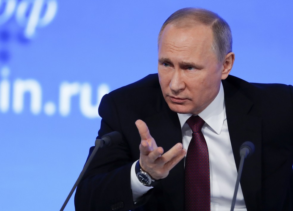 Vladimir Putin é o presidente da Rússia (Foto: AP Photo/Pavel Golovkin)