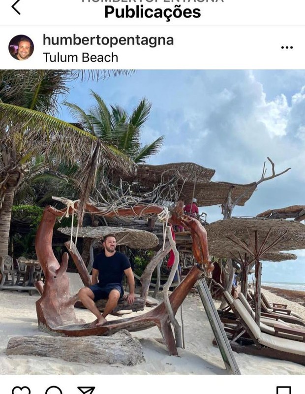 Humberto está de férias em Tulum no México (Foto: Reprodução/ Instagram)