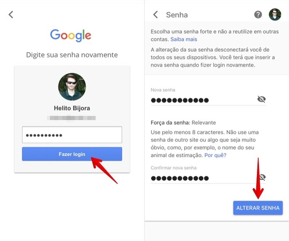 Como mudar a senha do Gmail pelo celular Produtividade TechTudo