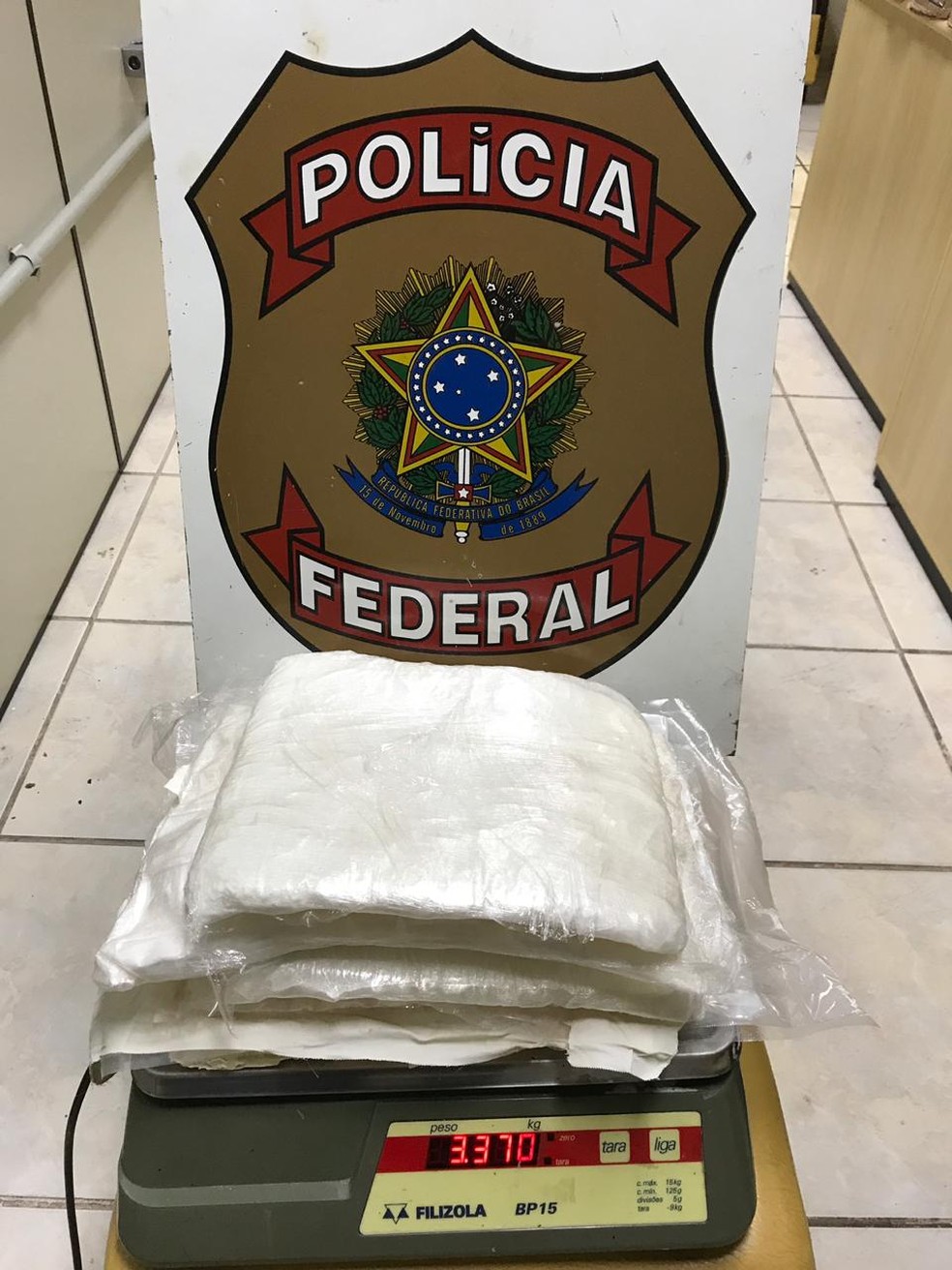 A foi pesada e seria levada para a Europa &acirc;?? Foto: PF/Divulga&Atilde;&sect;&Atilde;&pound;o 