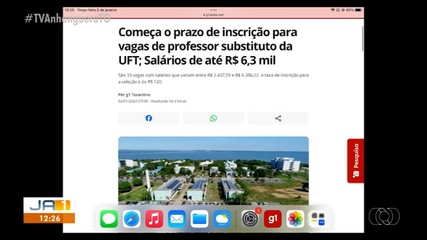 UFT abre inscrição para seleção de professor substituto
