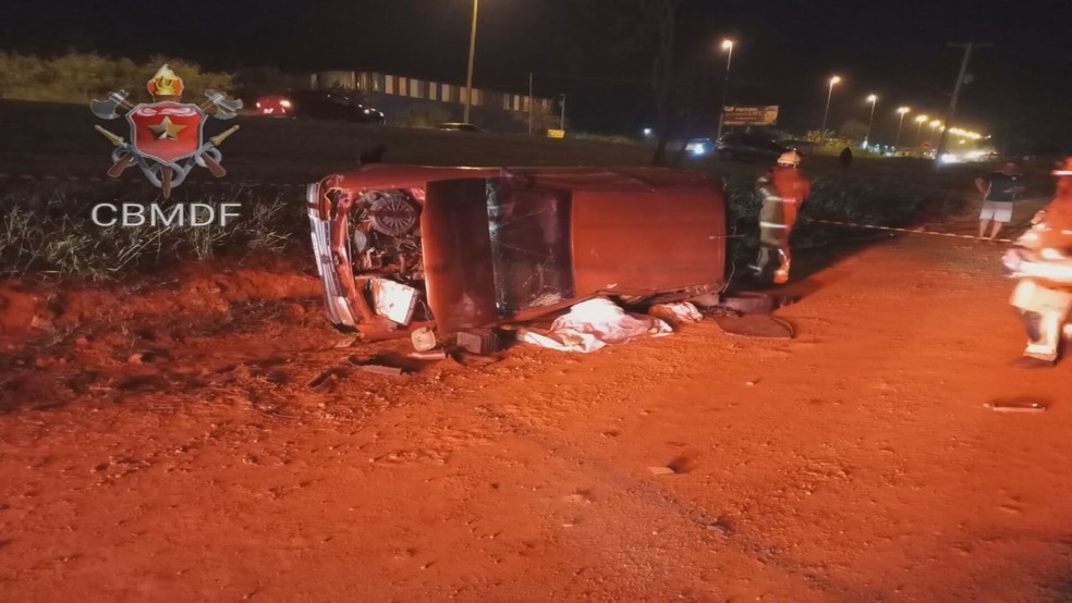 Em São Sebastião homem morre após capotar carro na DF-473,