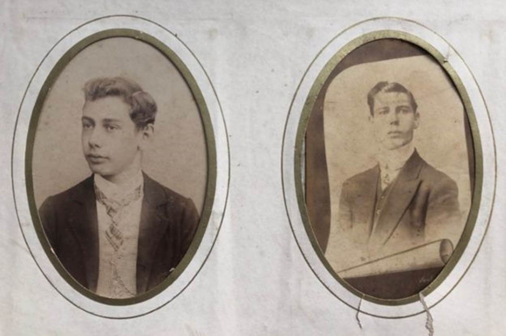 Dilermando de Assis, à esquerda, e o irmão, Dinorah de Assis, à direita — Foto: Arquivo Pessoal/Dirce de Assis Cavalcanti