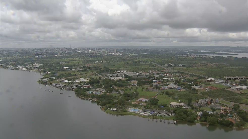 Céu de Brasília nublado — Foto: TV Globo/Reprodução