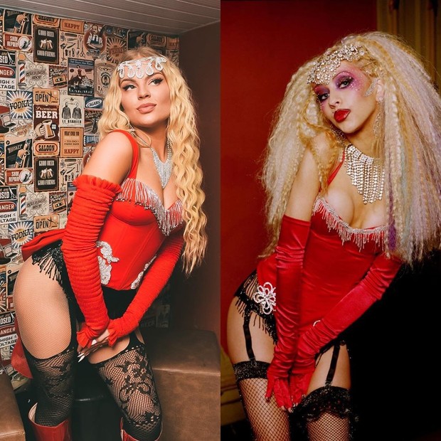 Luisa Sonza se inspira em Christina Aguilera para look (Foto: Reprodução/Instagram)