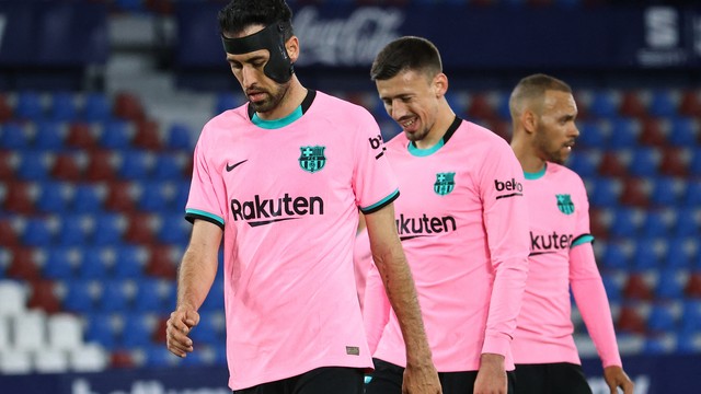 O lamento dos jogadores do Barcelona no empate com o Levante