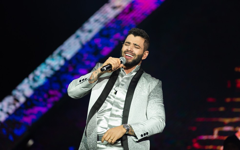 Gusttavo Lima na Festa do Peão de Barretos em 2019 — Foto: Érico Andrade/G1/Arquivo