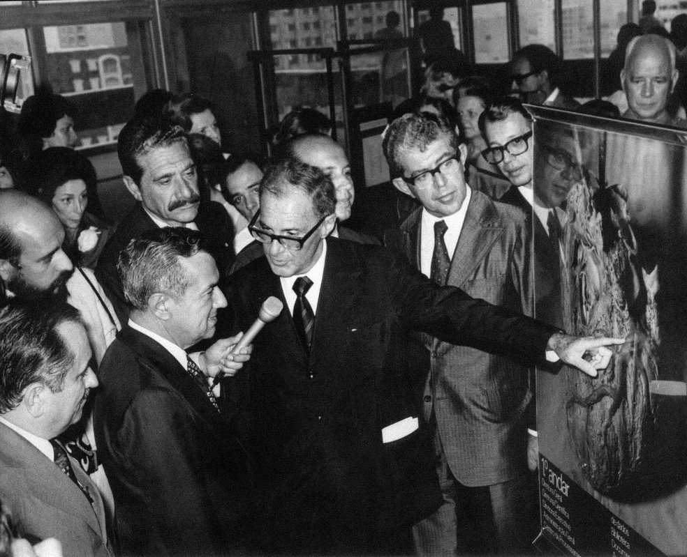 Inauguração do Incor em 1969, após liberação de recursos do governo (Foto: Incor/Divulgação)