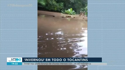 Inmte faz alerta laranja de chuvas intensas no Tocantins; veja a previsão do tempo