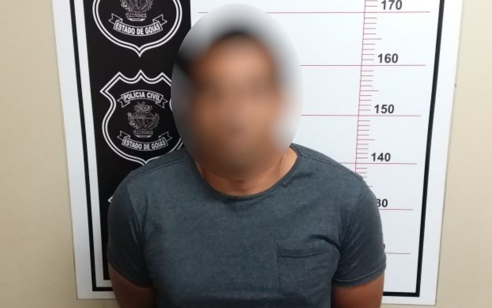 Homem de 34 anos foi preso suspeito de estuprar filha em Itumbiara, GoiÃ¡s (Foto: TV Anhanguera/ReproduÃ§Ã£o)