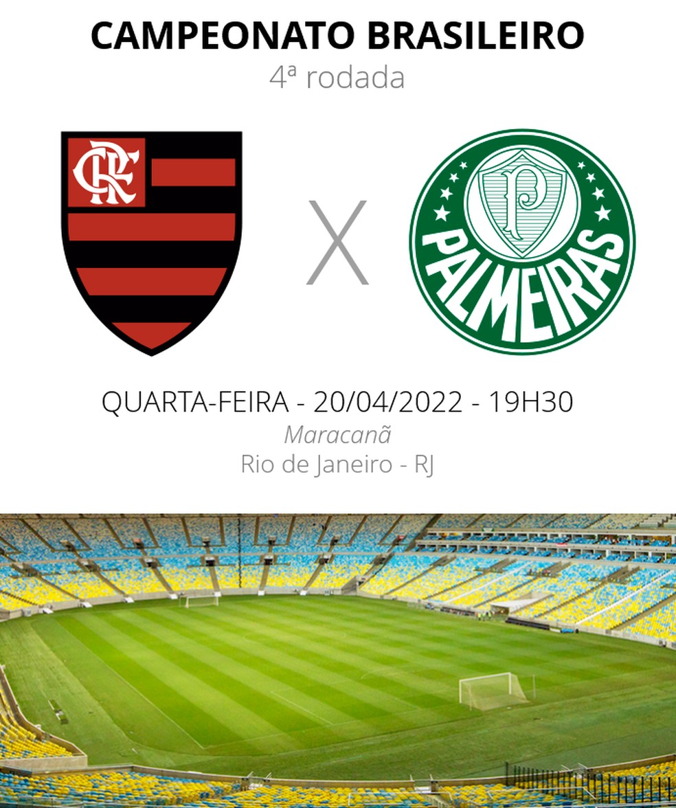 Ficha técnica Flamengo x Palmeiras — Foto: ge