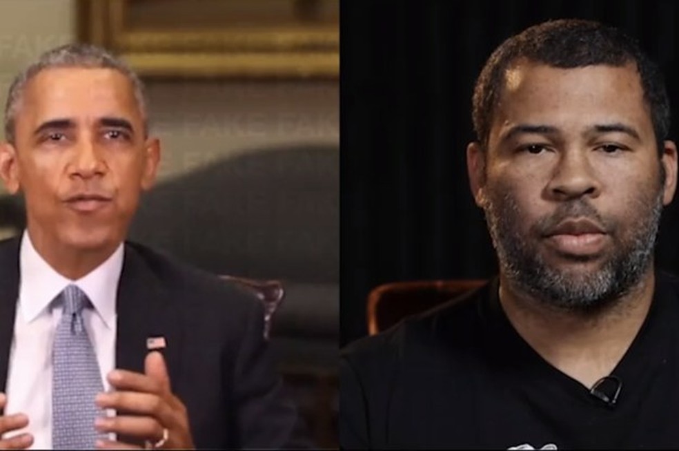 Vídeo com discurso de Barack Obama parece real, mas as palavras são do diretor Jordan Peele — Foto: Reprodução/BuzzFeed