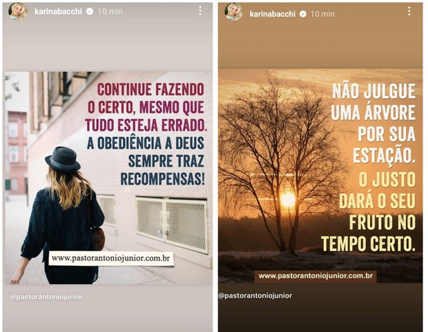 Karina Bacchi faz posts após rumores de separação (Foto: Instagram)