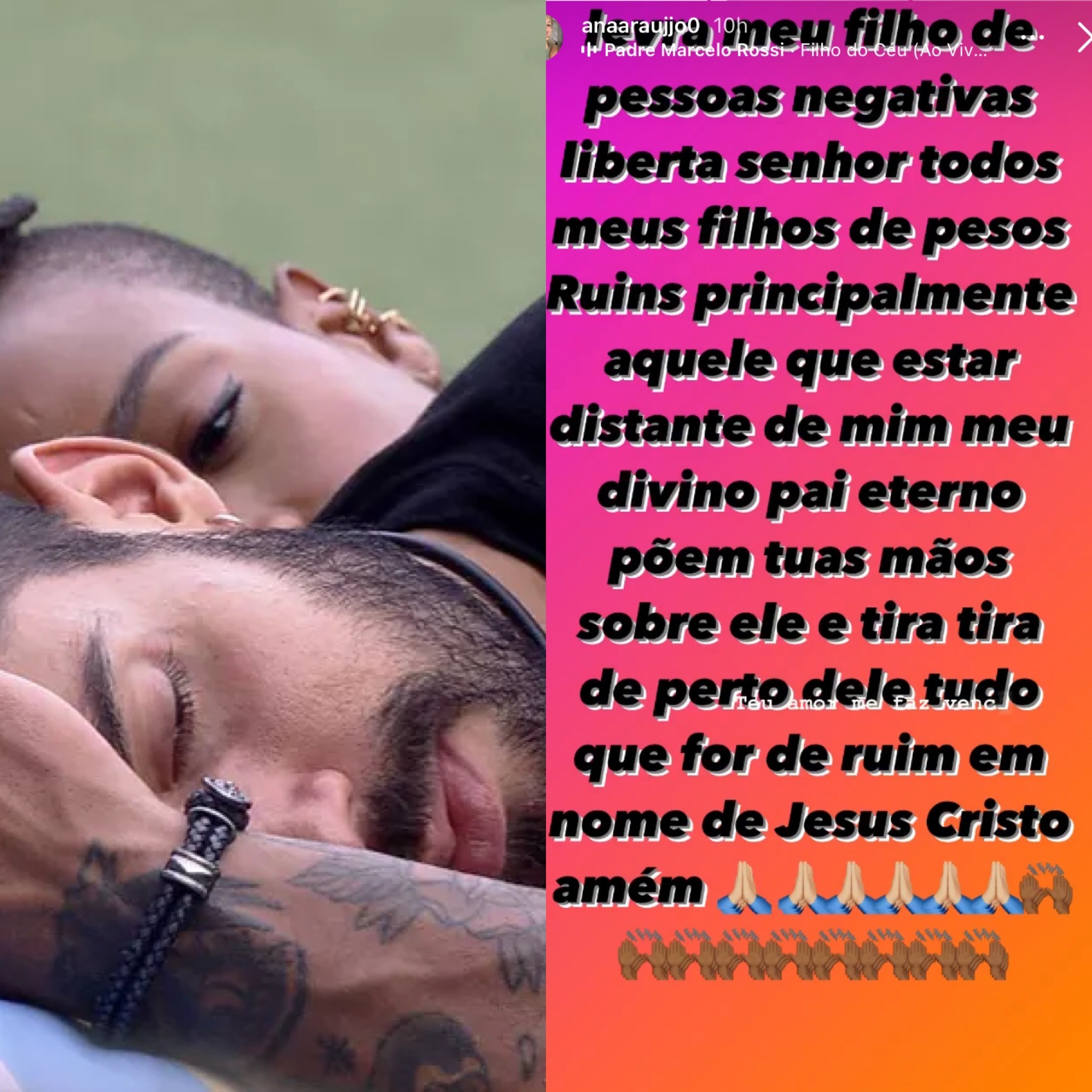 BBB21: Mãe de Arcrebiano posta oração e seguidores entendem indireta para Conká (Foto: Globo)