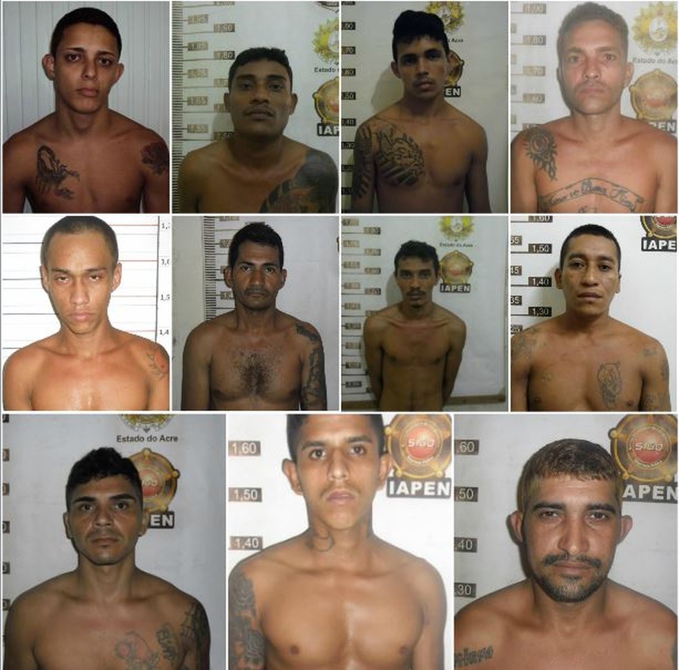 Onze presos continuam foragidos em Cruzeiro do Sul  — Foto: Divulgação/Iapen-AC