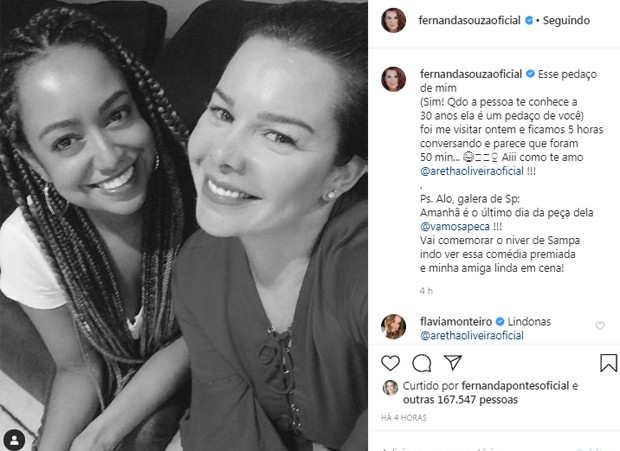 Fernanda Souza e Aretha Oliveira (Foto: Reprodução/Instagram)