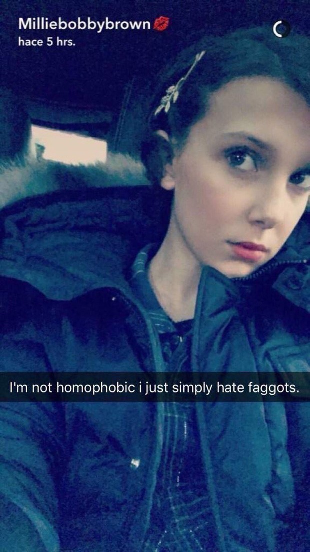 Millie Bobby Brown é alvo de montagens homofóbicas na web (Foto: Reprodução)