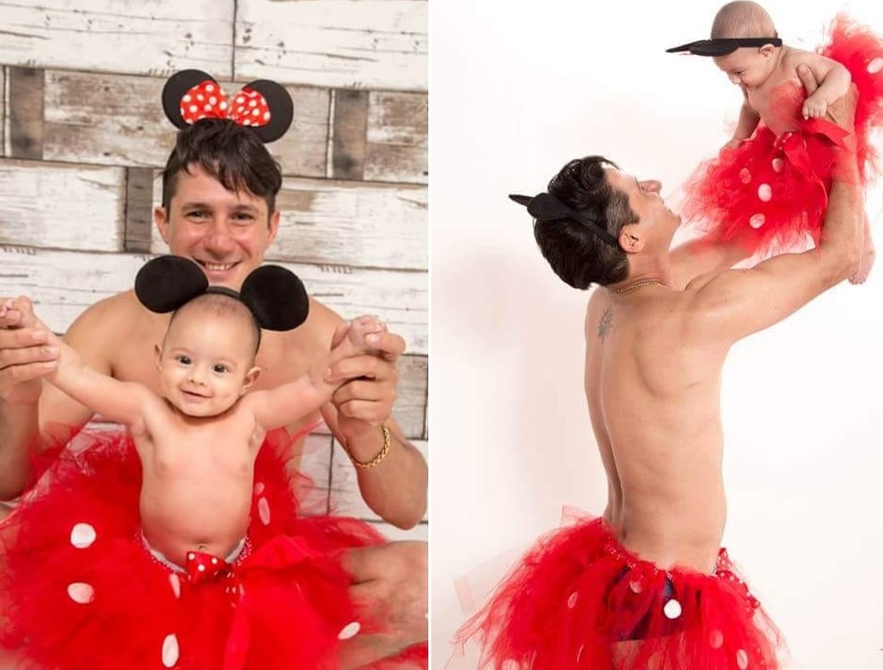 André faz qualquer loucura pela filha Isadora, até se vestir de Minnie (Foto: Sheila Rotoli Reis / Divulgação )