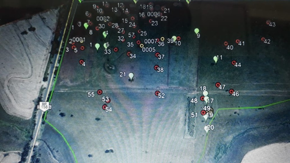 Imagens via satélite auxiliaram os policiais — Foto: Polícia Ambiental/Cedida