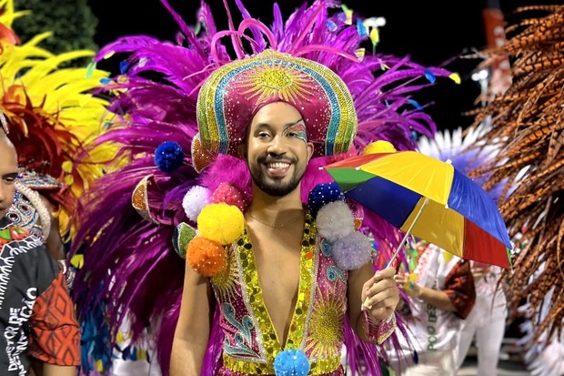 Gil do Vigor desfilou como muso da escola de samba Grande Rio no Carnaval 2022 (Foto: Instagram/Reprodução)