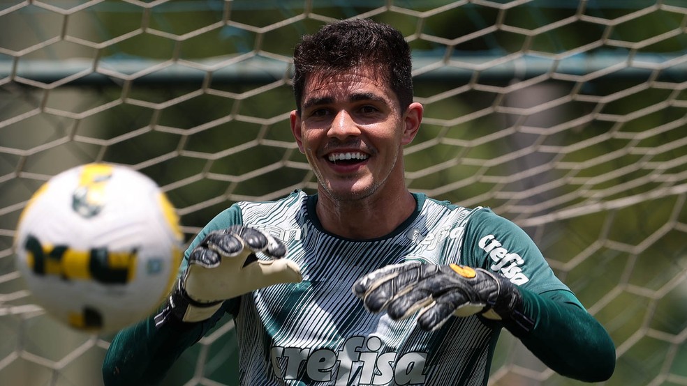 Vinicius Silvestre, goleiro do Palmeiras — Foto: Cesar Greco / Palmeiras