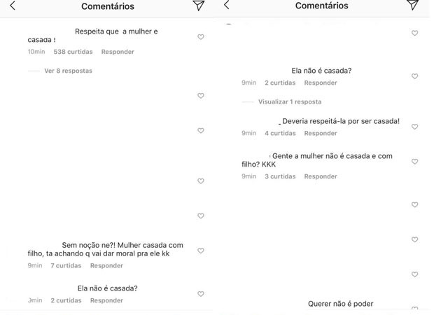 Comentários para Gui Araújo (Foto: Reprodução/Instagram)
