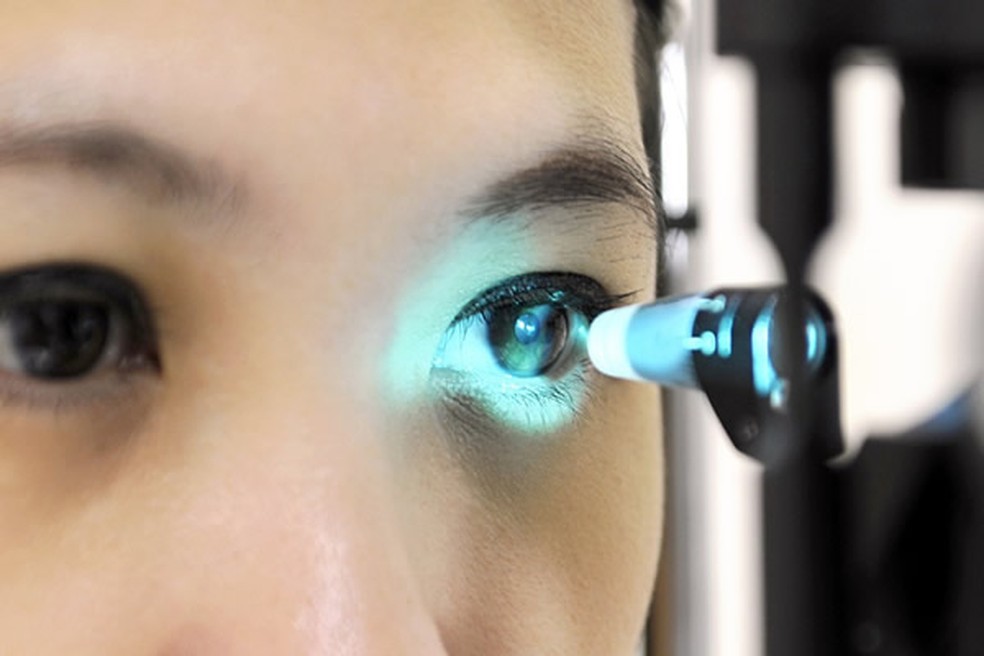 Mulher faz exame com oftalmologista, em imagem de arquivo — Foto: Campanha 24 horas pelo Glaucoma/Divulgação