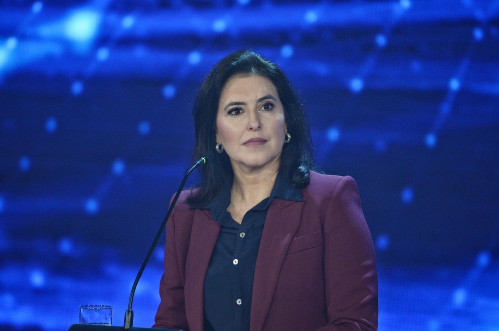 Simone Tebet, candidata a presidente — Foto: Renato Pizzutto/Band