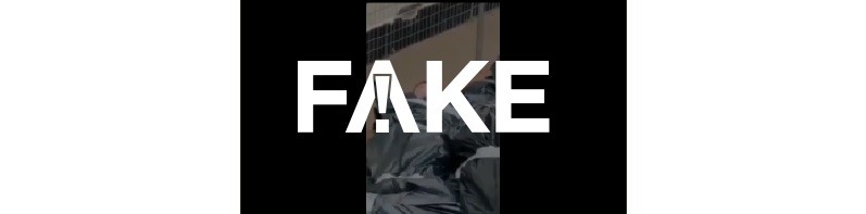 É #FAKE que vídeo de homem fumando dentro de saco preto mostre farsa na guerra da Ucrânia