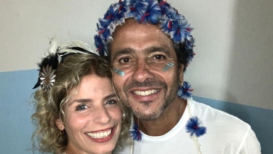 Marcos Palmeira se declara no aniversário da mulher: 'Meus olhos azuis que brilham por onde passam'