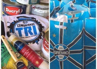 Moradores fazem mutirão para pintar casas do entorno da Arena do Grêmio