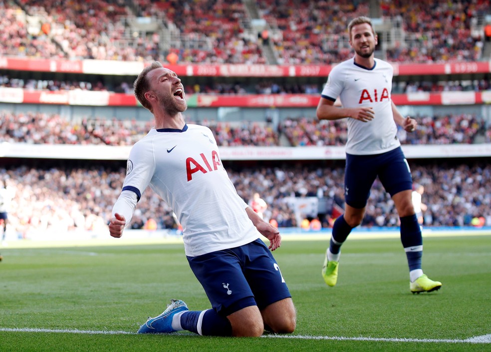 O dinamarquês Eriksen, do Tottenham, teve seu nome vinculado ao Real Madrid na última janela de transferências — Foto: Reuters