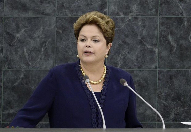 Dilma Rousseff discursa durante abertura da Assembleia Geral da ONU (Foto: Agência EFE)