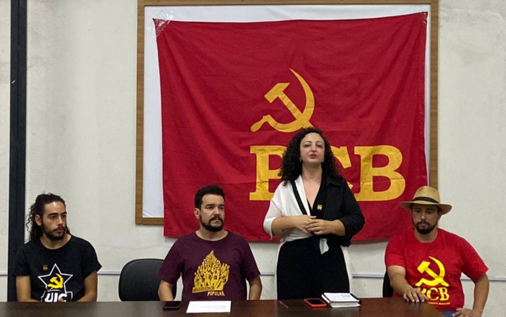 PCB oficializa Professora Helga como candidata ao governo de Goiás — Foto: Naiara Santos/TV Anhanguera