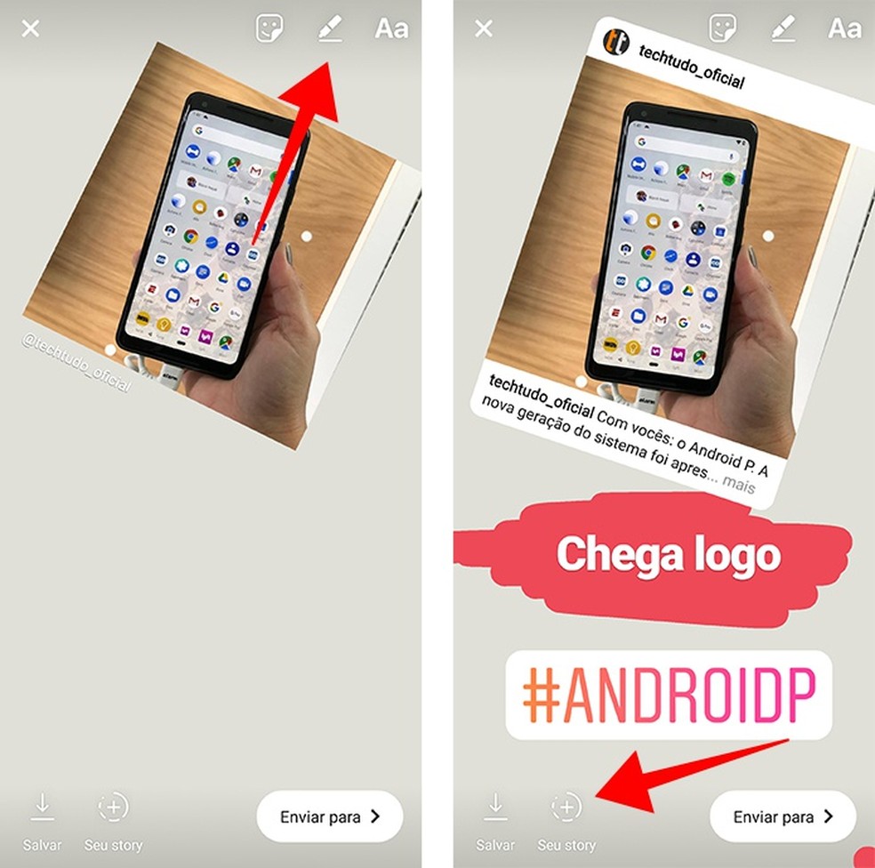 Ajuste tamanho e posi&Atilde;&sect;&Atilde;&pound;o e insira novos elementos &Atilde;&nbsp; postagem do Instagram Stories (Foto: Reprodu&Atilde;&sect;&Atilde;&pound;o/Paulo Alves)