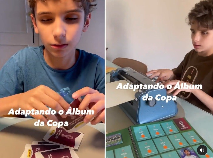 Menino cego adapta álbum para o braile  (Foto: Reprodução Instagram )