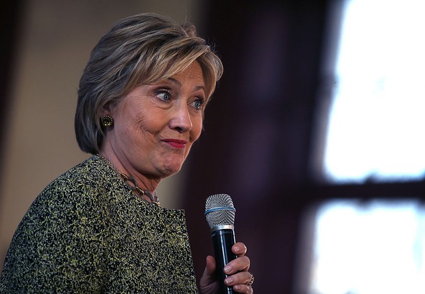 Hillary Clinton em campanha em Nova York (Foto: Justin Sullivan/ Getty Images)