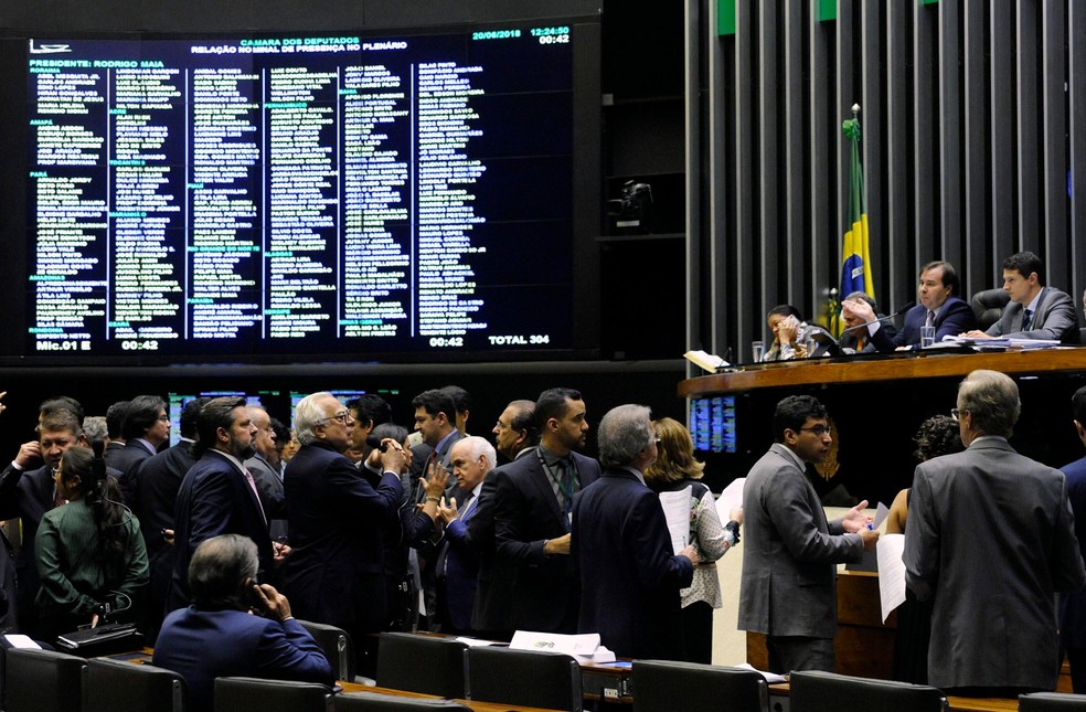 Deputados reunidos em votação no plenário da Câmara dos Deputados nesta quarta (20). (Foto: Luis Macedo/Câmara dos Deputados)