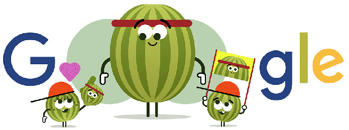 Doodle do Google faz homenagem ao Dia dos Pais com 'família de frutas' (Foto: Divulgação)