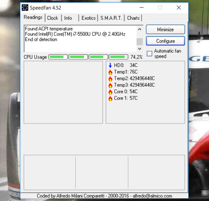Speedfan possibilita o controle do regime de operação do cooler via Windows (Foto: Reprodução/Filipe Garrett)