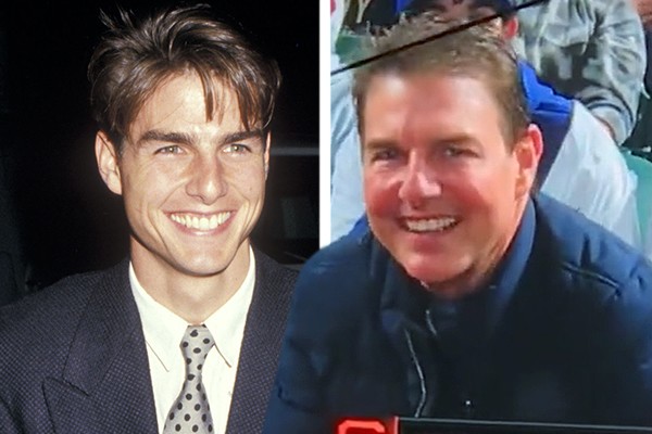 O ator Tom Cruise em 1987 e em 2021 (Foto: Getty Images; reprodução)