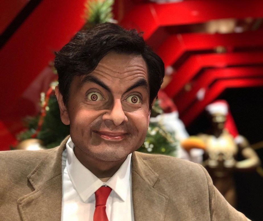 Mr. Bean com os olhos esbugalhados parece bem assustador