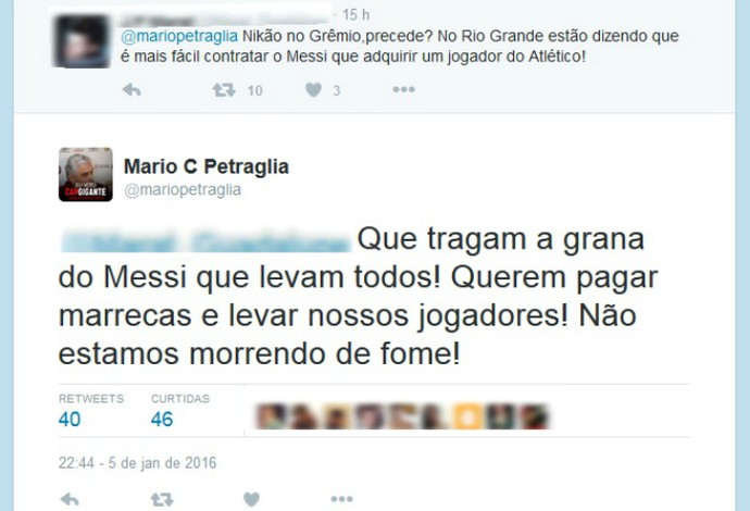 Petraglia descarta negociar Nikão por marrecas e cutuca os adversários